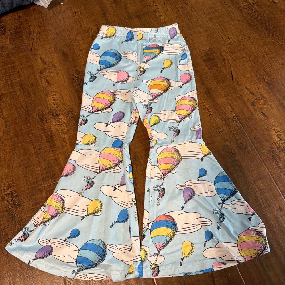 Unbranded Girls' Dr Seuss Outfit Flare Ankle Pants and Top 5-6 Years